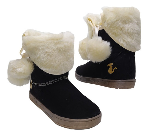 Bota Corta Peluche Niña Invierno Calidad Moda Temporada