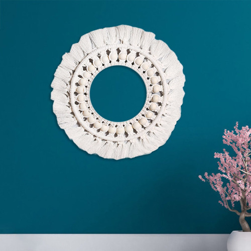 S Espejo De Pared De Macramé Grande Que Cuelga El