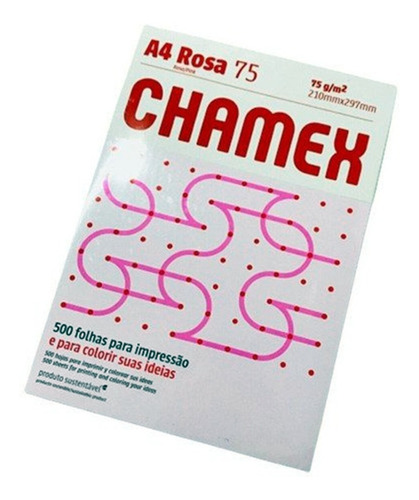 Resma Papel Chamex A4 Rosa 75 Grs X 500 Hojas