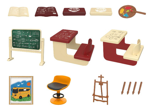 /para Juego De Aula Para Casa De Muñecas, Suministros