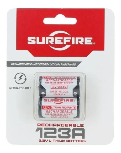 Bateria Recarregável Surefire Rcr123a 16340 | 123a 3v