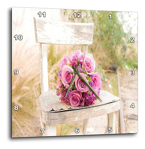 3drose Dpp__1 - Reloj De Pared Con Diseño Shabby Chic Con .