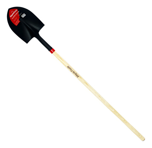 Pala Redonda Mango Largo De Madera Maple Tools
