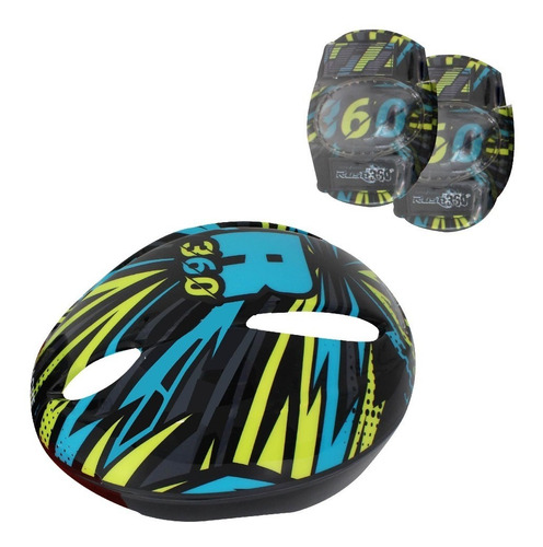 Combo Casco Y Rodilleras Infantil Rush 360