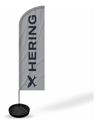 Wind Banner Dupla Face Fly Flag 3 Metros Kit Completo Hering