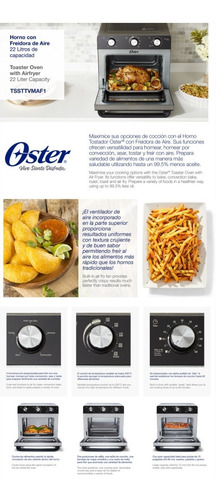 Horno Con Freidora De Aire Oster Tssttvmaf1 22 Litros