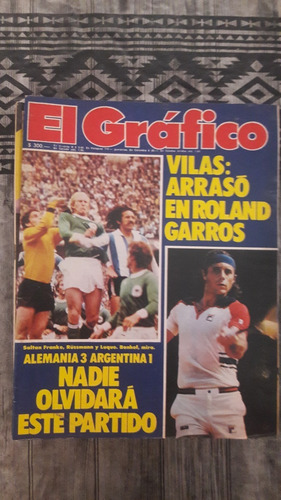 Revista El Grafico 3009 7/6/1977 Vilas Arraso En Roland G. 