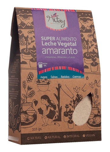 Leche Vegetal  Amaranto. 350g / Rinde 6lts. Nitay/agronewen.