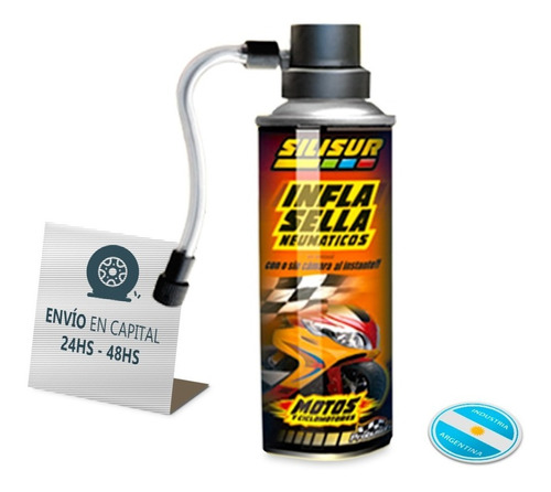 Infla Y Sella Práctico Neumáticos Motos Bicis, Aerosol 160gr