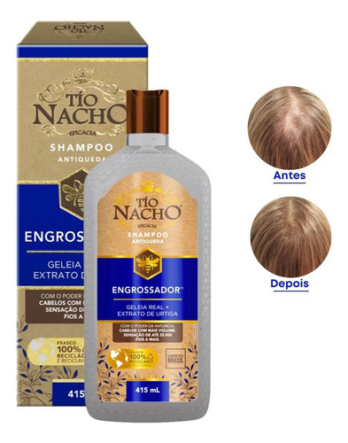 Shampoo Engrossador Tio Nacho + Volume E Espessura Aos Fios