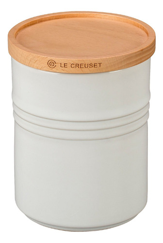 Pote Com Tampa De Madeira 1,9l Branco Le Creuset Branco