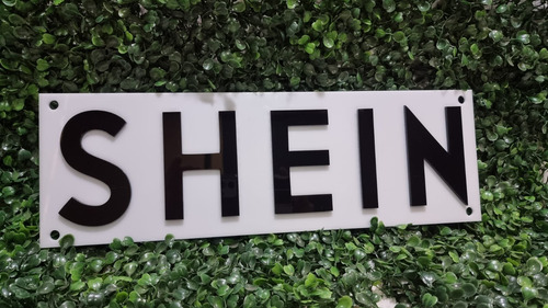 Letrero Shein Acrilico, Señalamiento Shein 40x13cm