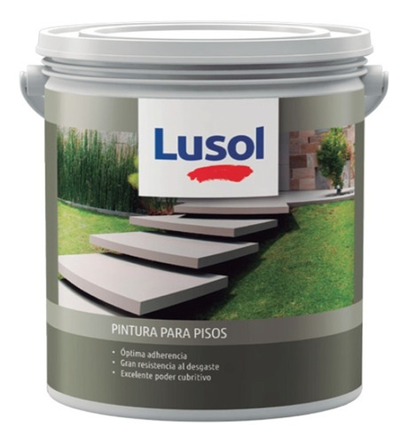 Lusol Pintura Para Pisos Alta Resistencia X 4 Lt Rojo Oxido