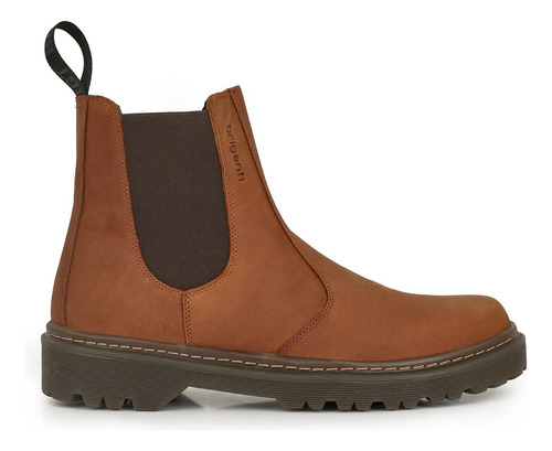 Bota Hombre Cuero Zapato Botineta Chelsea Elegante Briganti