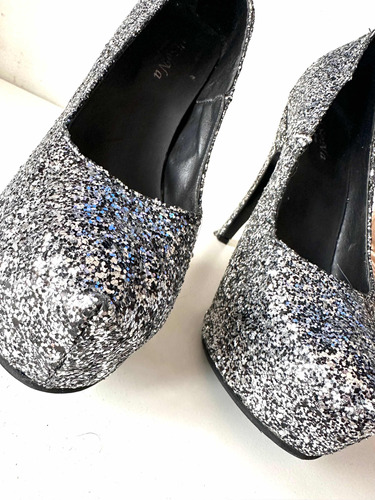 Visona Zapatos Plataforma Glitter Brillo Calzado Baile Show