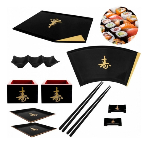 Kit Culinária Oriental Para Sushi 11 Peças