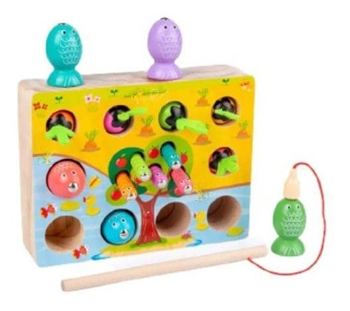 Juguete Pesca Magnéticos 3d De Madera Montessori Para Niños