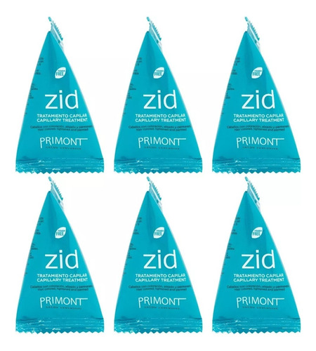 Primont Zid X6 Monodosis Tratamiento Pelo Teñido Alisado 