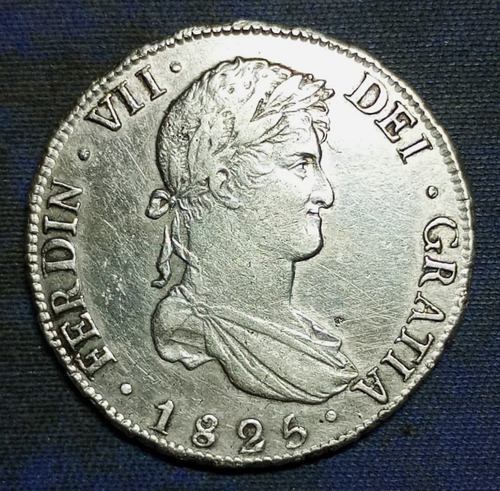 Argentina Potosì 8 Reales 1825 Jp Plata Colonia Corona