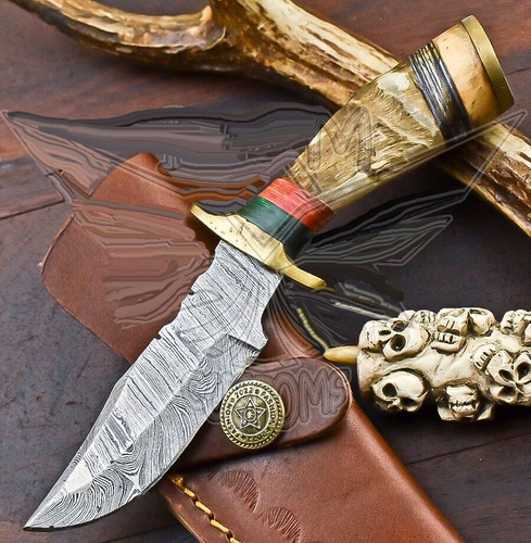 Mini Cuchillo De Caza Damasco