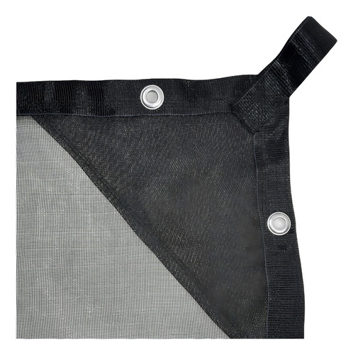 Bvioz, Lienzo Confeccionado 3.7x3 Metros, Malla 50% Sombra, Monofilamento, Color Negro, Protección Uv-11, 120 Gramos/m2