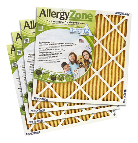 Allergyzone Filtro Aire 20 X 1 Para Horno Hvac Que Atrapa 4