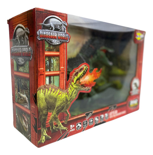 Dinosaurio A Pilas Pone Huevo Tira Humo Y Hace Ruido Color Verde Oscuro