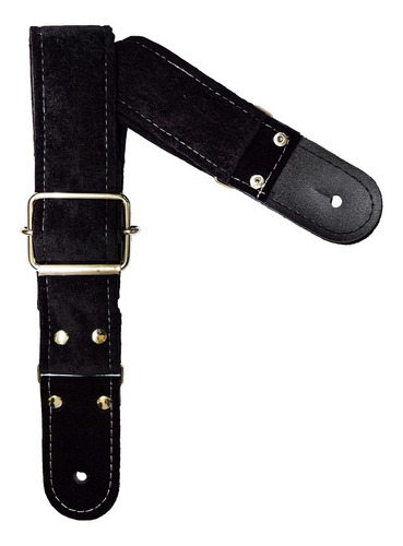 Strap Tahali Kidam Suede Color A Para Bajo O Guitarra Color Negro