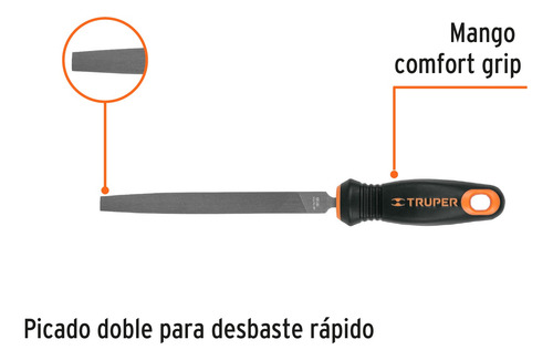 Lima Plana 6'' Muza Mango Doble Inyeccion Acabado Fino 11238