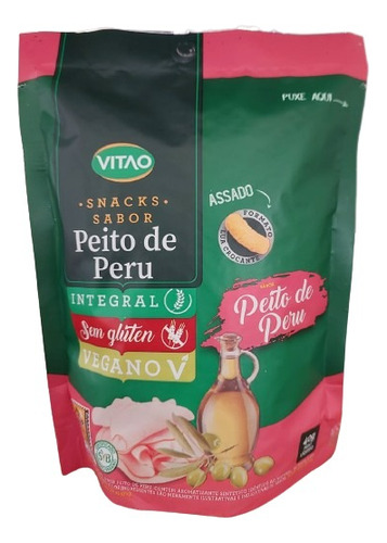 Snack Peito De Peru Sem Glúten Vitao - 40 G