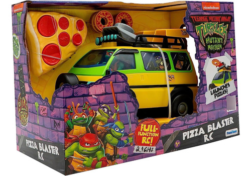 Tortugas Ninja Vehiculo Control Remoto Lanza Pizza Tmnt