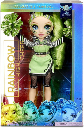 Rainbow High Cheer Jade Hunter  Muñeca De Moda Estilo Animad