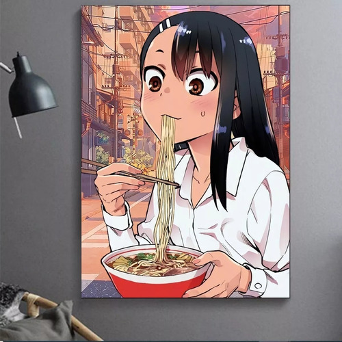 Cuadro Decorativo Anime Ijiranaide Nagatoro Ramen +stickers