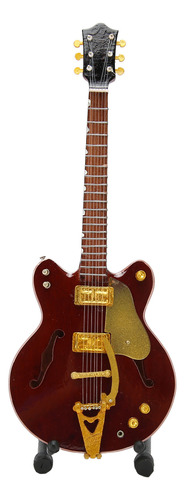 Soporte De Réplica Rojo Y Dorado Modelo Guitarra Eléctrica E