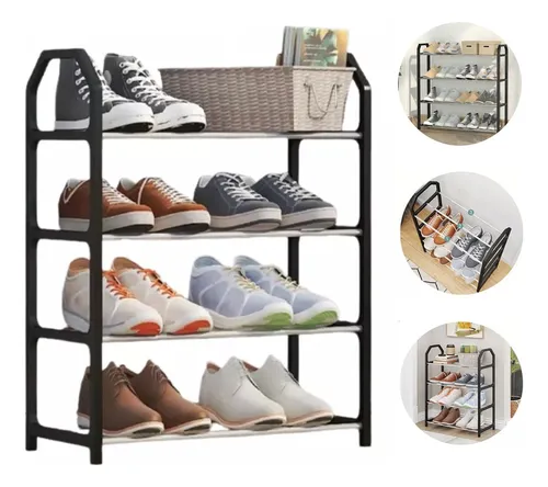 Sapateiras 8 Pares Sapatos Pequena Para Entrada Da Porta Preto