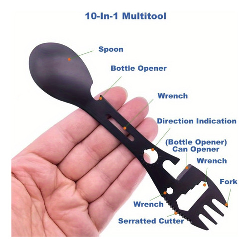 Cuchara Portátil De Acero Inoxidable Multiherramienta Para V