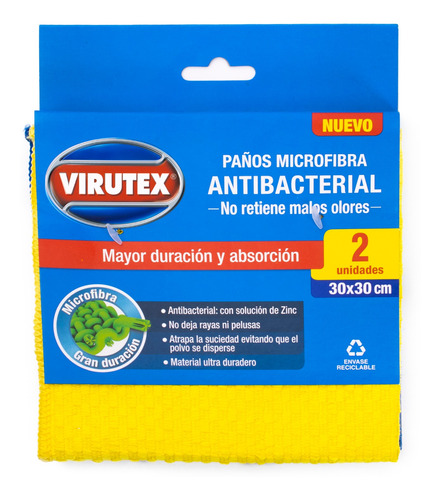 Paño Microfibra Antibac X2 Virutex