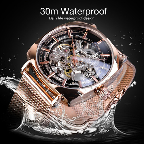 Men Automatic Mechanical Watch 242g Skeleton Dial