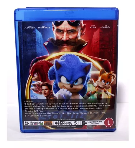 Blu-ray Sonic O Filme-Original-Dublado-Lacrado
