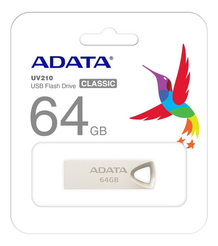 Imagen 3 de 5 de Memoria USB Adata UV210 64GB 2.0 plateado