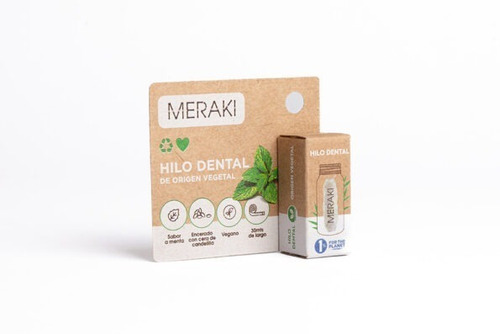 Imagen 2 de 6 de Meraki Hilo Dental Biodegradable Sabor Menta 30 Metros