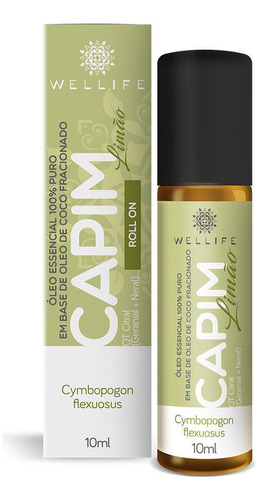 Wellife Óleo Essencial Roll On Capim Limão 10ml