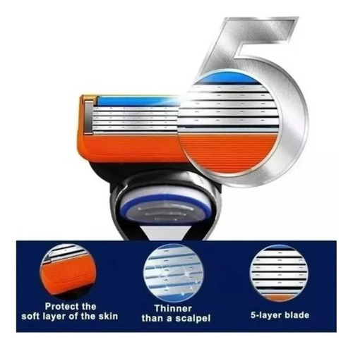 16 Cuchillas Repuesto Afeitadora De Hombre Gillette Fusion 5