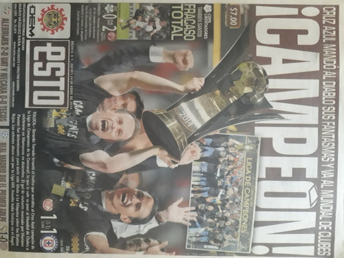 Periódico Esto Cruz Azul Campeón De La Concacaf 2014
