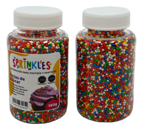 2pz Grajeas Multicolor Sprinkles Perlas Granillo Deco Pastel