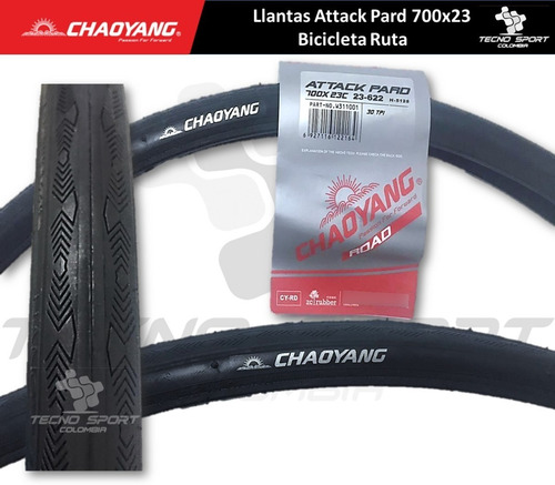 Imagen 3 de 5 de Llanta Bicicleta Chaoyang Rin 700x23 Coraza Ruta X 2unidades