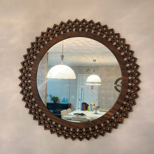 Imagem 3 de 8 de Espelho Decorativo Madeira Ddek Jasper - 65 Cm
