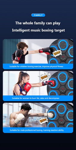 Máquina Boxeo Musical Inteligente Bluetooth Montado En Pared