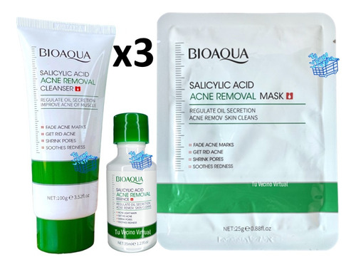 Kit Acido Salicílico Bioaqua X3 - mL a $93