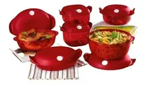 Comprar Tupperware Kit Bea Pda Cristal Pop Policarbonato Cor Vermelho